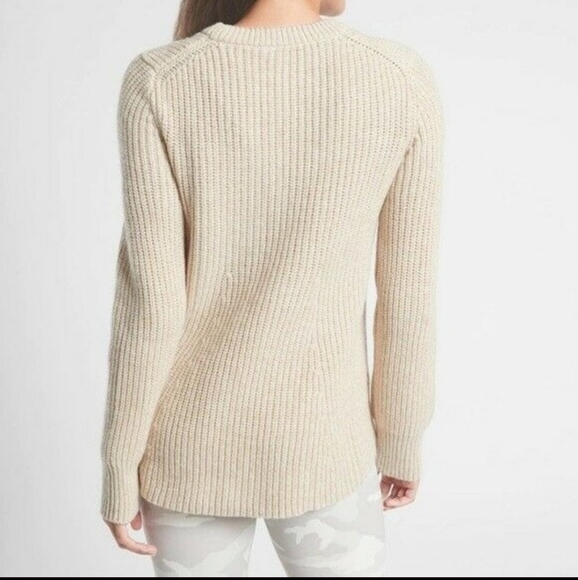 Athleta Sierra Wool Blend Oatmeal Cream Sweater Size XS - Picture 2 of 12
